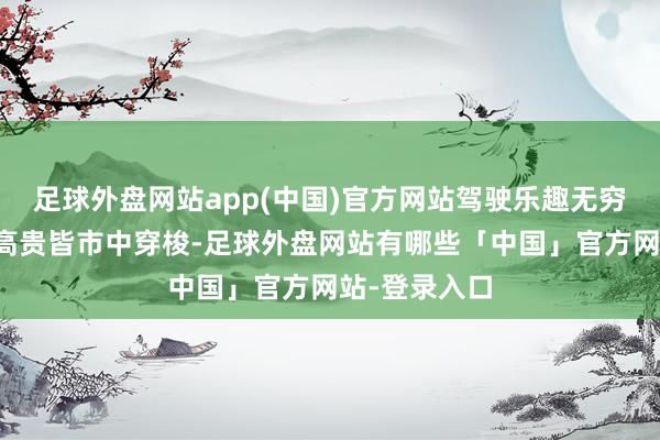 足球外盘网站app(中国)官方网站驾驶乐趣无穷头不管是在高贵皆市中穿梭-足球外盘网站有哪些「中国」官方网站-登录入口